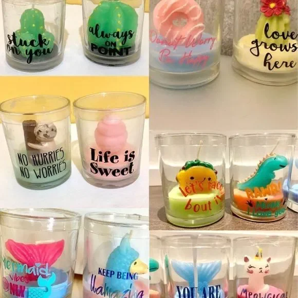 3/$15 Assorted Cute animal and plant candles new - Picture 1 of 7